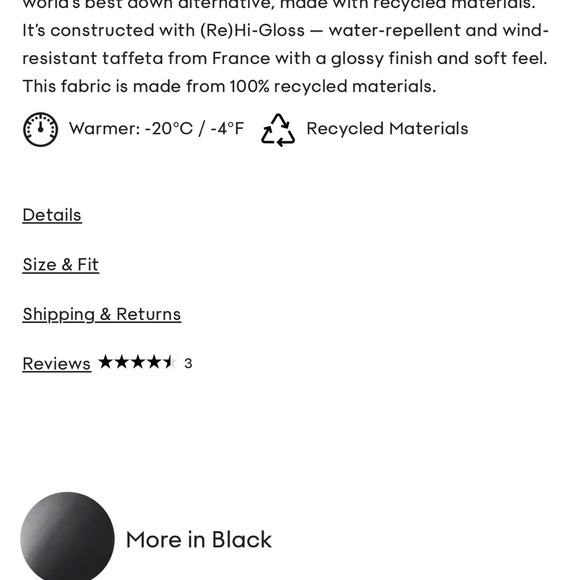 Aritzia The Super RePuff Shorty, Hi-Gloss - Picture 10 of 14